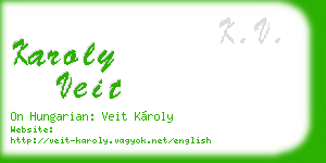 karoly veit business card